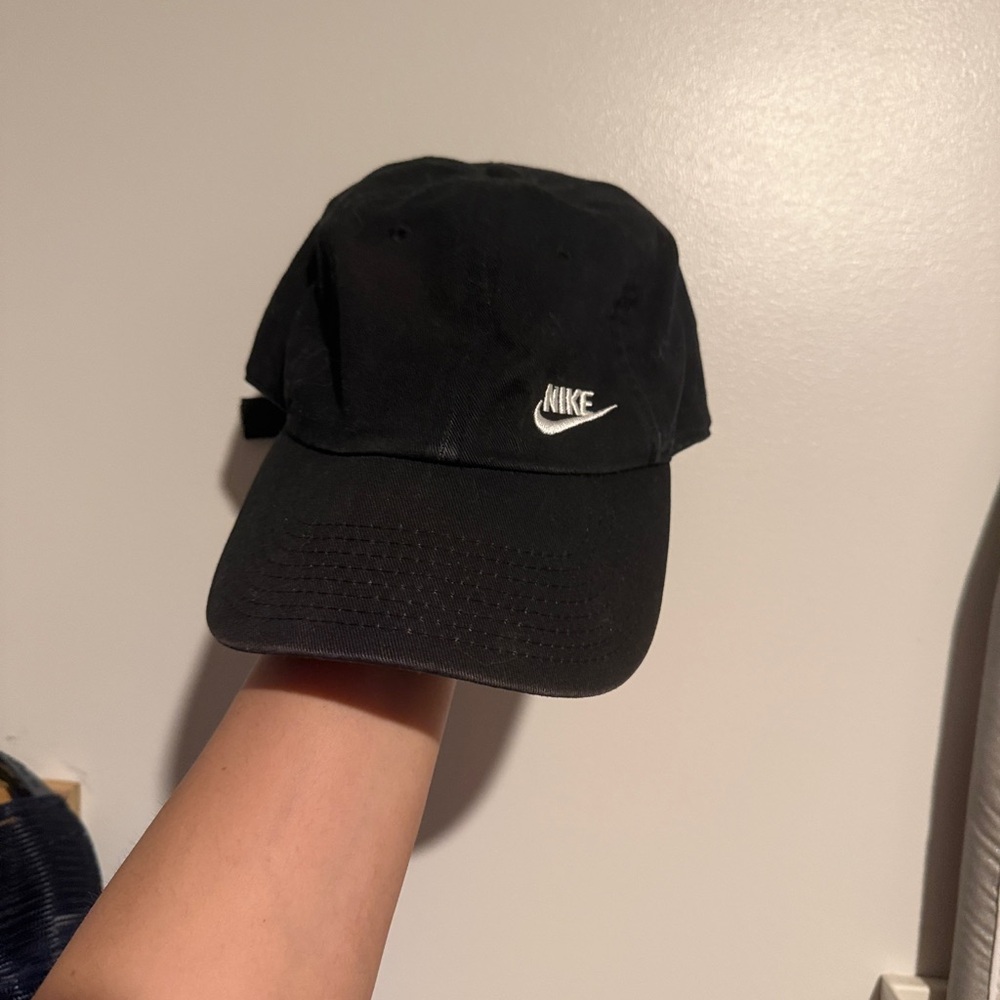 Nike Black Cap with White Logo